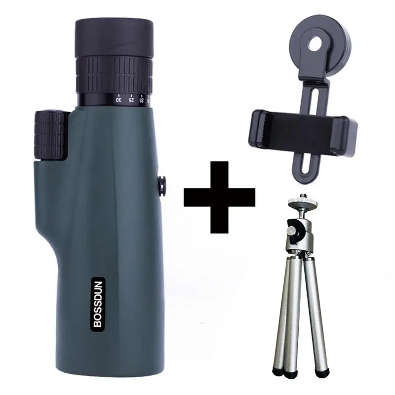 

BOSSDUN 10-30X50 Monocular Telescope Night Vision Zoom Binoculars With Smartphone Holde&Tripod Pocket Spotting Telescope