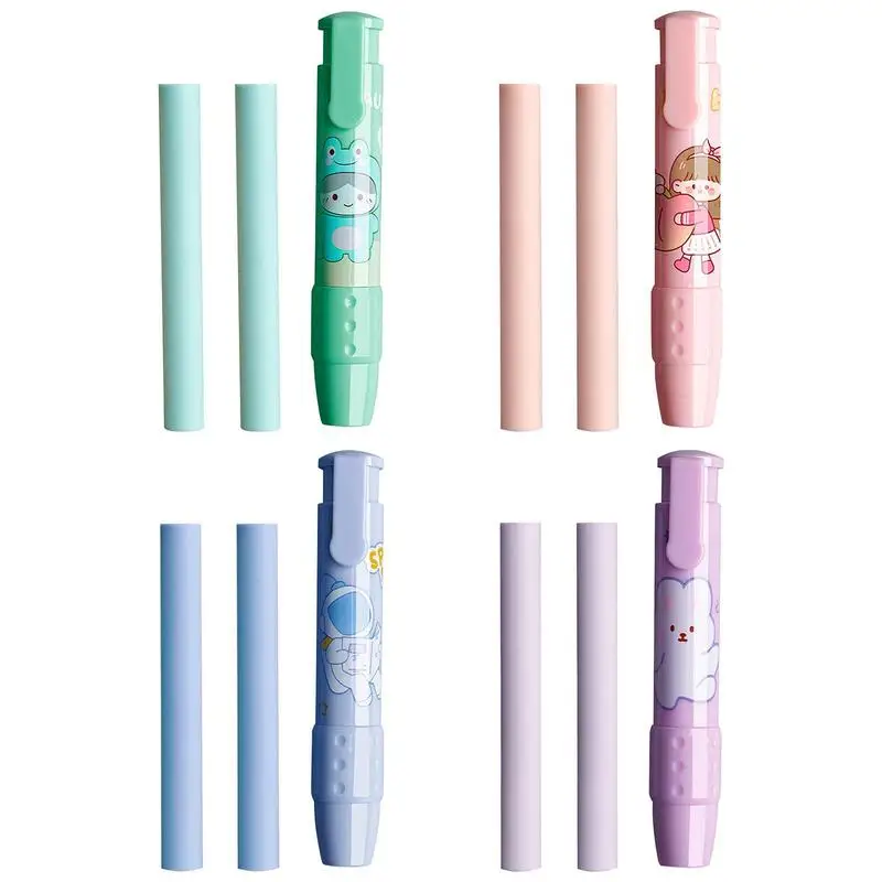 

Retractable Pen Shape Erasers Eraser For Pencil Writing And Drawing Pencil Eraser With Cartoon Design Pencil Eraser For Kids