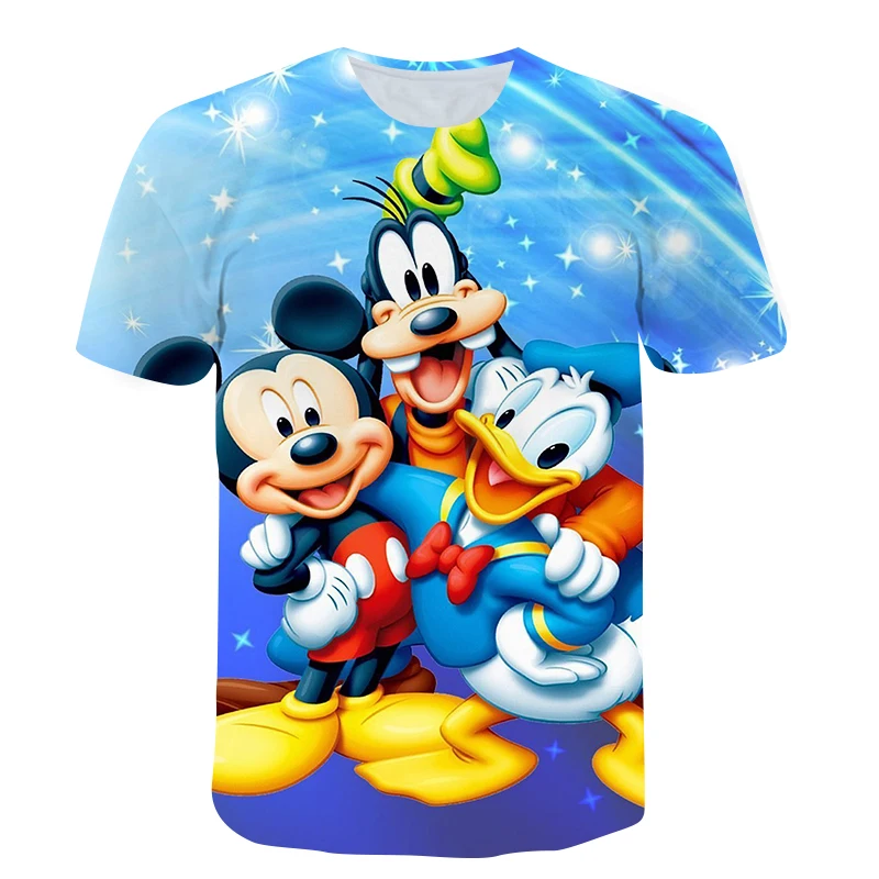 

Mockey Summer Girl Boy T Shirt Mickey Mouse T Shirt Short Sleeve 3D Print Children's Cartoon Children's Clothing Disney T-shirt