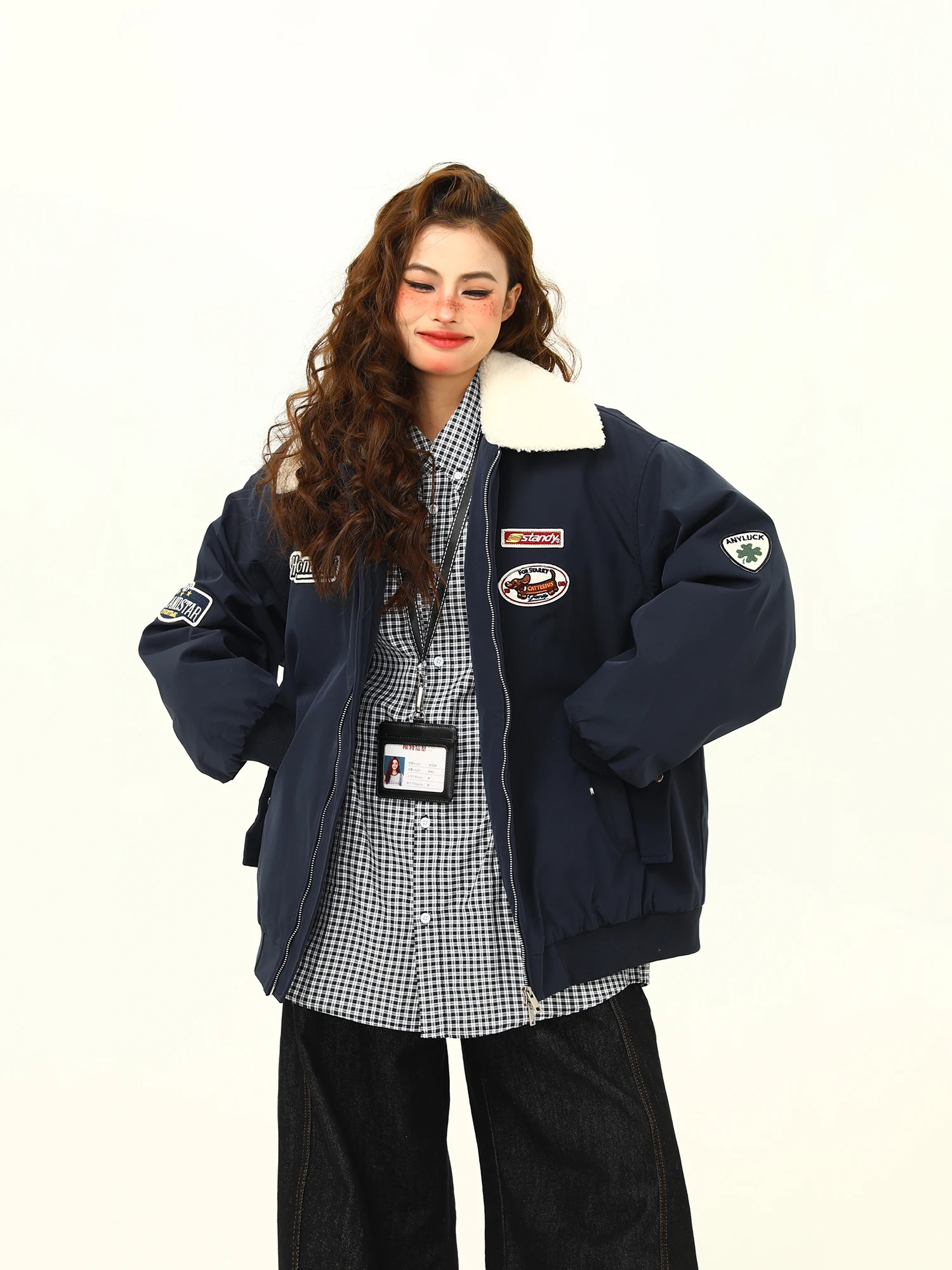 Wild Azi American Sle Берберская флисовая верхняя одежда Женская зимняя куртка с меховым