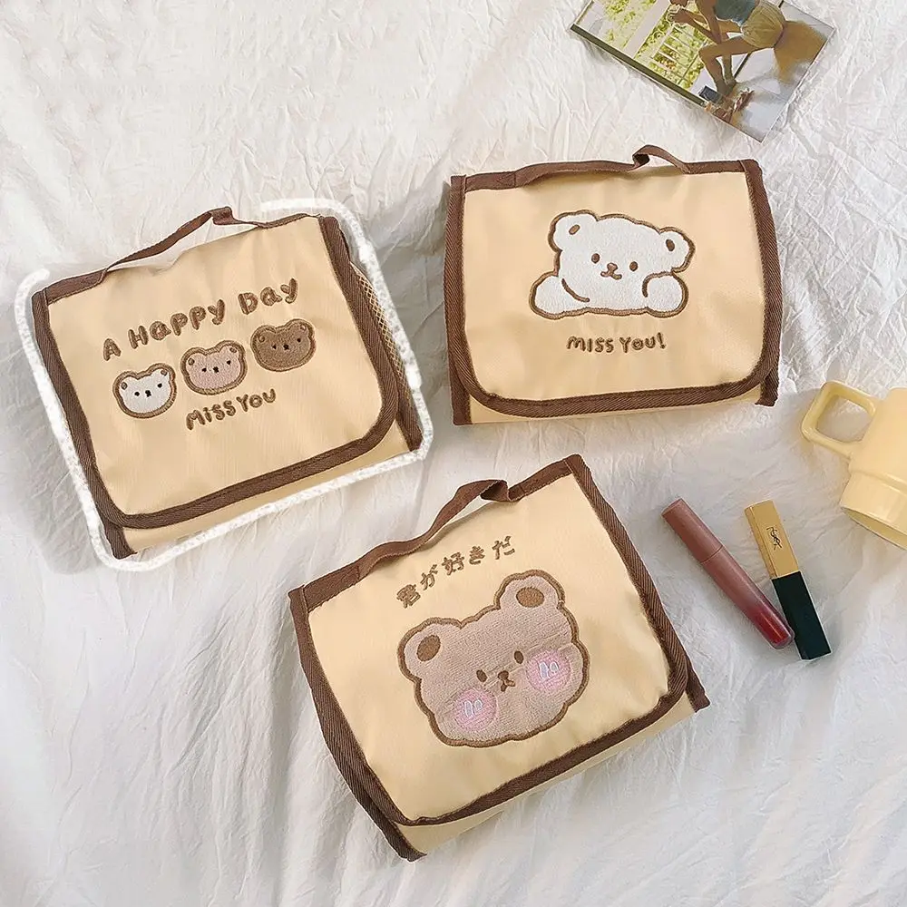 

Wash Bag Large Capacity Waterproof Handle Toiletry Organizer Folding Cosmetic Bag Travel Storage Pouch Makeup Case