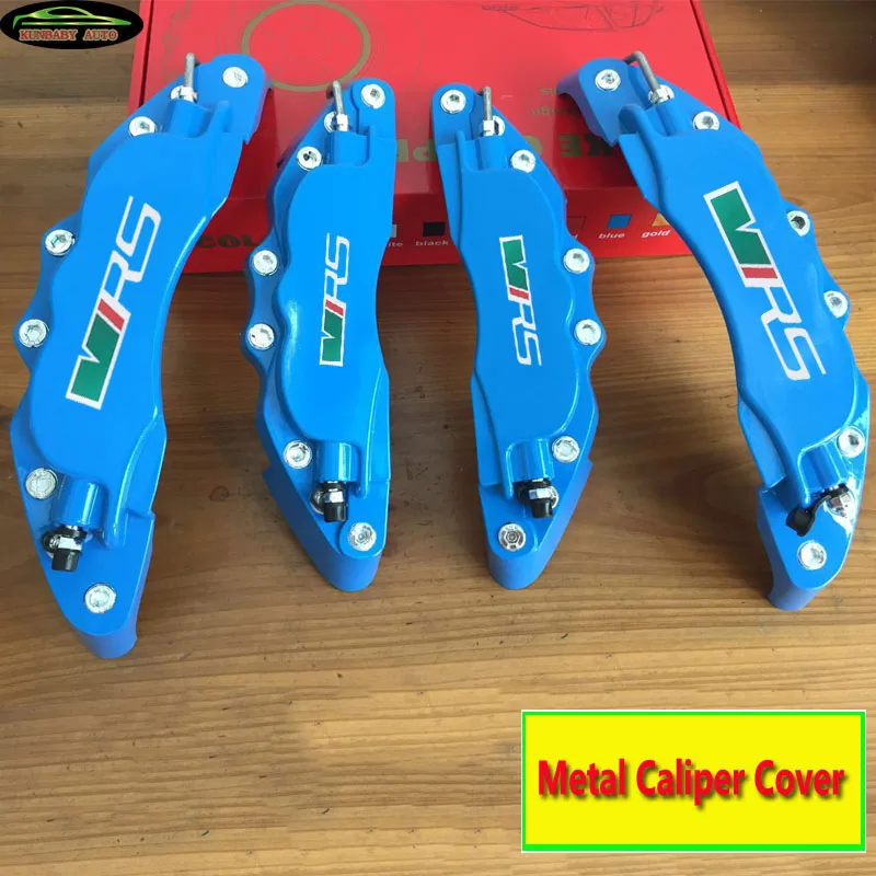 

KUNBABY 4 или 2 шт. синяя металлическая крышка тормозного суппорта для Skoda OCTAVIA KAROQ KODIAQ, превосходное украшение для стайлинга автомобиля с логотип...