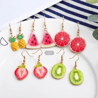 creative personality pineapple simple fruit earrings for women party summer jewelry 2021
