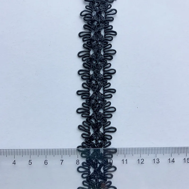 Черная Кружевная Бейка Шириной 2 5 См Вязаный Полиэстер Для DIY Аксессуары Штор