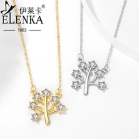 original 925 sterling silver tree of life zircon pendant necklace for women unique niche design fine jewelry clavicle chain gift