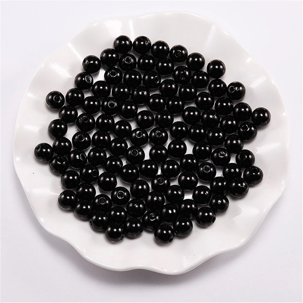 

DIY Costume Jewelry Accessories 3-12mm Multicolor Plastic ABS Imitation Pearl Straight Hole Round Pearl