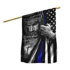 Иисус Кристиан тонкая синяя линия флаг дом сад реклама спорт на открытом воздухе или в помещении клубный баннер оптовая продажа