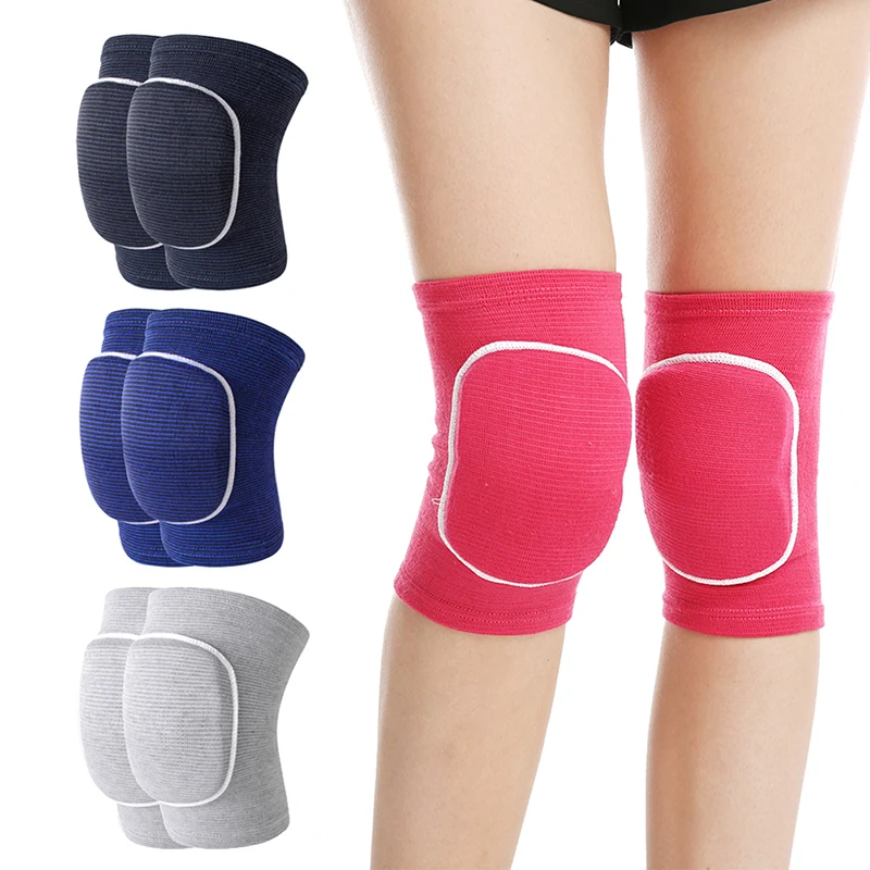 

1 пара спортивных компрессионных наколенников, эластичная защита колена, утолщенные губчатые колени