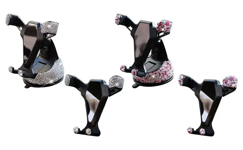 

Car Vent Phone Holder Mount Universal Powerful Air Vent Clip Mount Auto Crystal Rhinestone Phone Stand Car Dashboard accessories