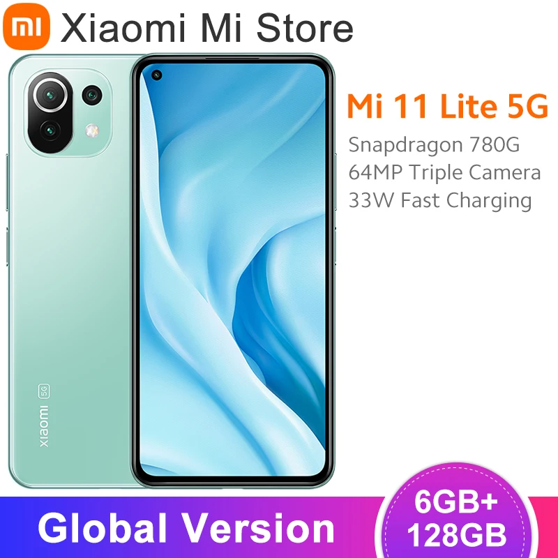 Kup Globalna Wersja Xiaomi Mi 11 Lite 5G Smartphone 6/8GB + 128GB Snapdragon 780G Octa Core 64MP Kamery 4250mAh 33W Szybkie ładowanie