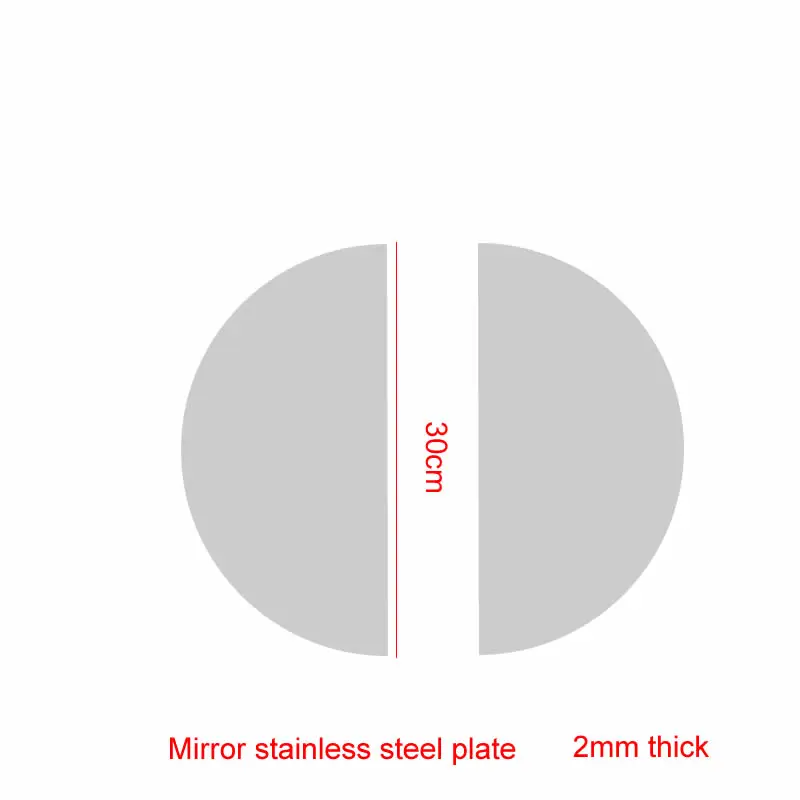 mirror  half-circles , diameter 30cm x2pcs  , Extral shipping