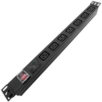 pdu industrial level power strip 7 ac surge protector extension socket plug 2m cable power strip 16a 4000w