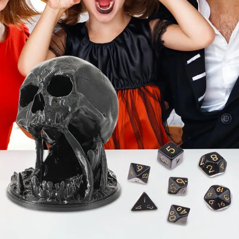 3D печатная башня для игральных костей на Хэллоуин лоток колесиках DND игральные