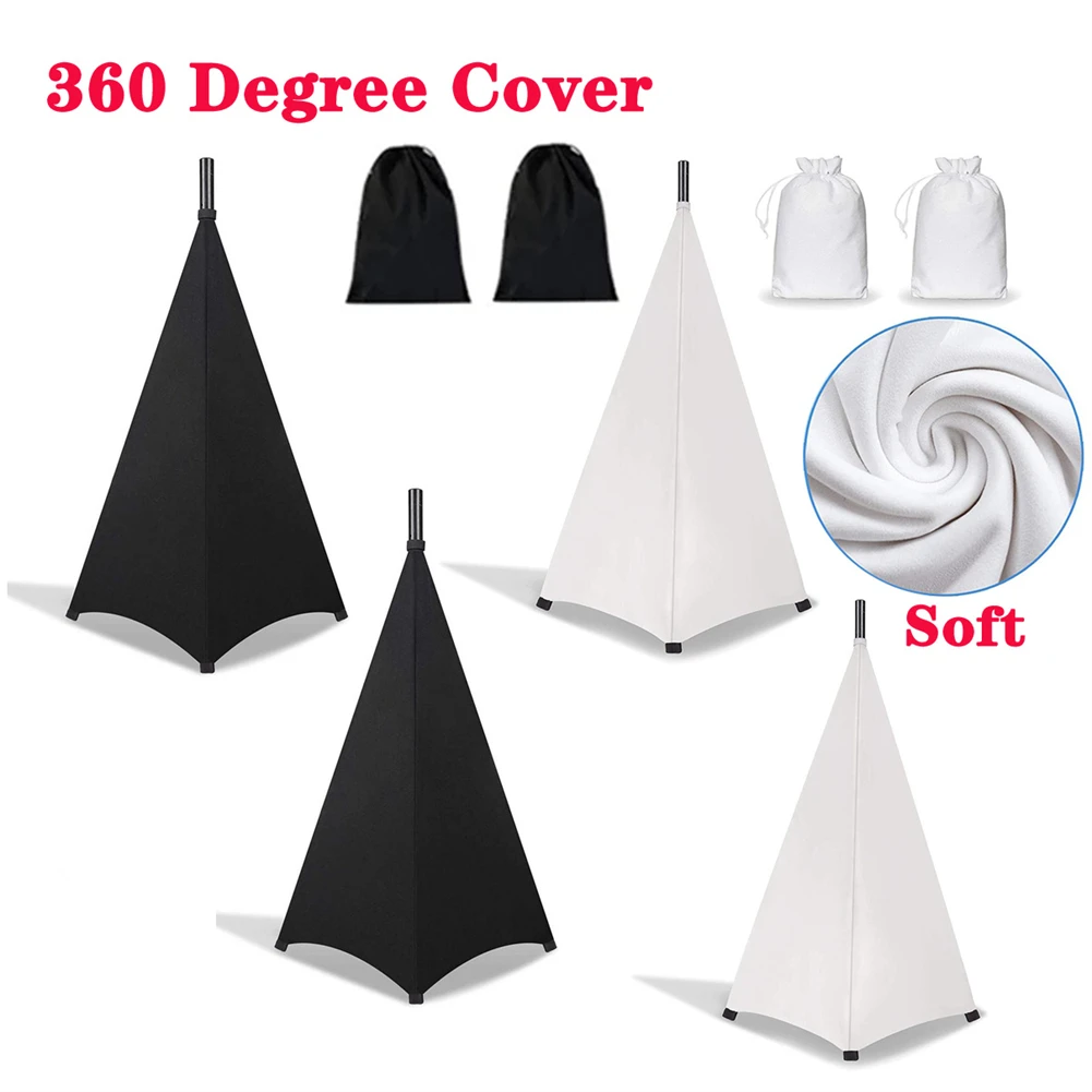Universal DJ Speaker Stand Cover 360 Degree Tripod Stand Skirt Scrim Cover Stretchable Material (Tripod Not Included)