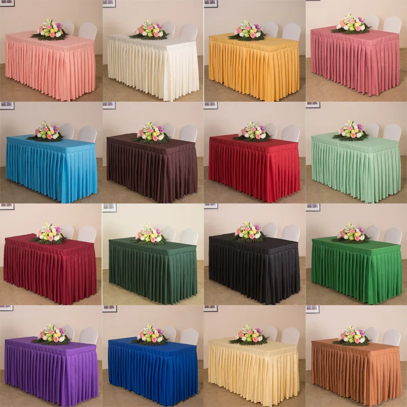 

Conference room tablecloth table cover training office long table activity exhibition table skirt rectangular apron table cloth
