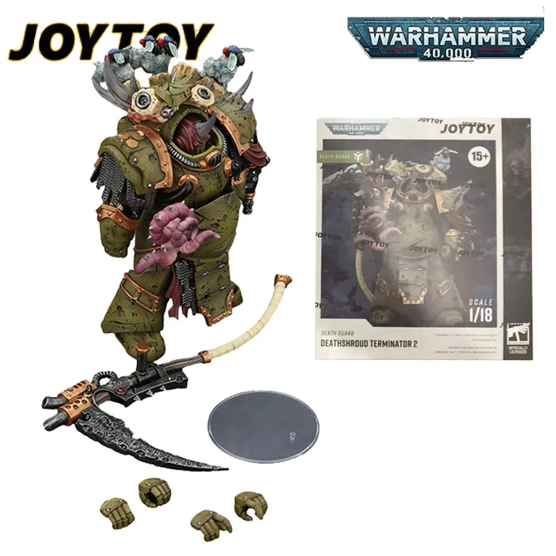 Коллекционная подвижная фигурка JOYTOY: Отряд Смерти (Deathguard) из серии WARHAMMER 40,000, модель Терминатора в плаще смерти (Deathshroud), готовая к сборке, в подарок (art.: 3920d9828fef8) - 3920d9828fef8