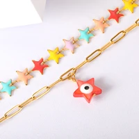 fashion beach jewelry simple star pendant anklet female anklets barefoot sandals foot chain new ankle bracelets for women