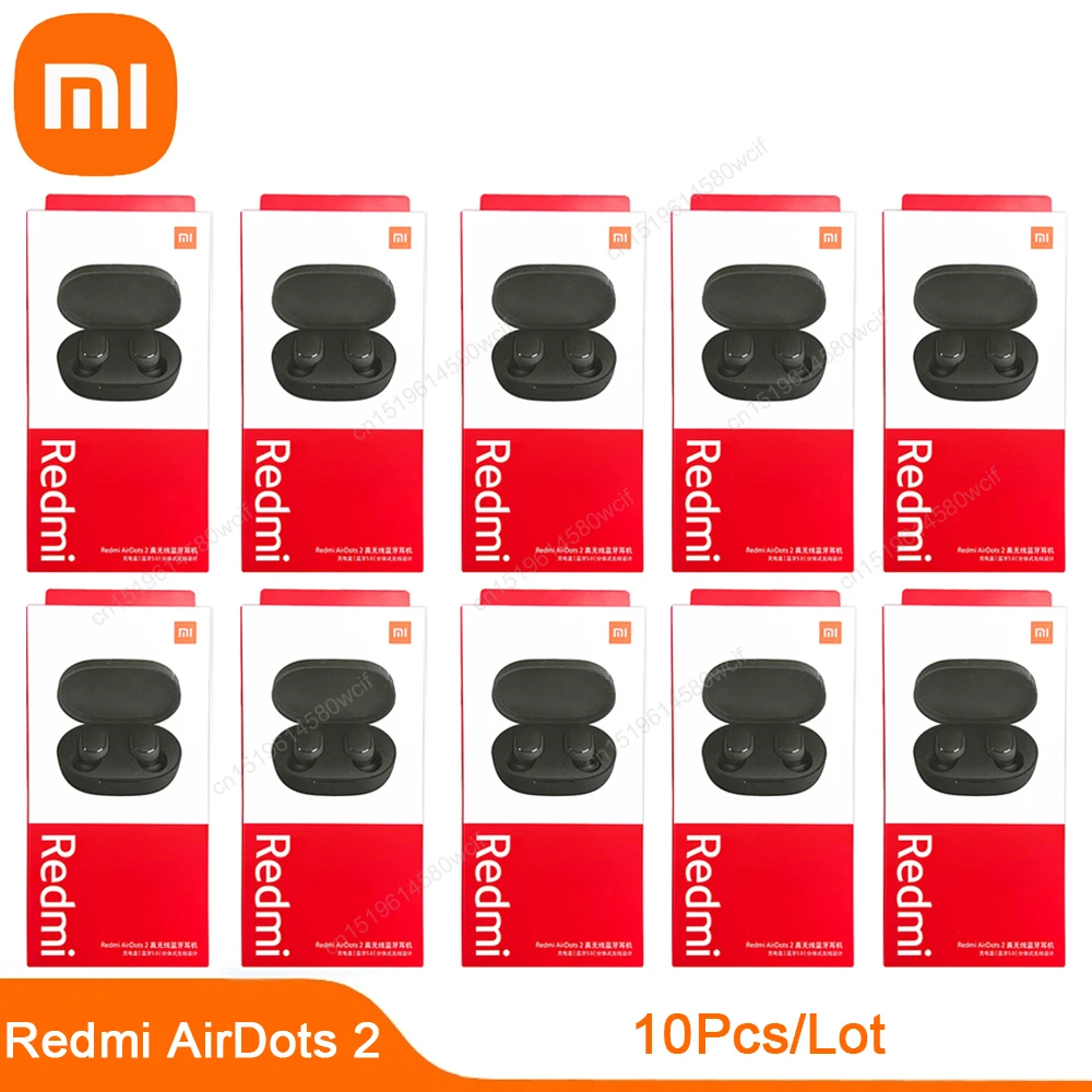 

10Pcs Xiaomi Redmi AirDots 2 Bluetooth 5.0 True Wireless Stereo Bass Earphones With Noise Reduction Mic Handsfree TWS Earbuds