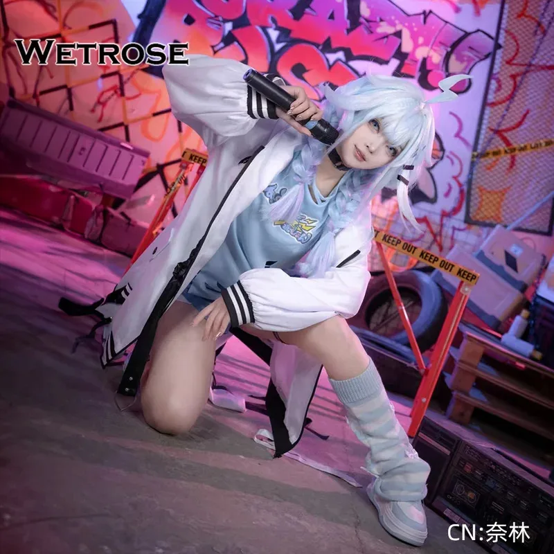 Фото didi 211【Wetrosse】 Mizumiya Su Косплей Пальто Одежда FLOW GLOW Holo Vtuber Hololive Dev Is Outfit Хэллоуин Полный комплект парика №2