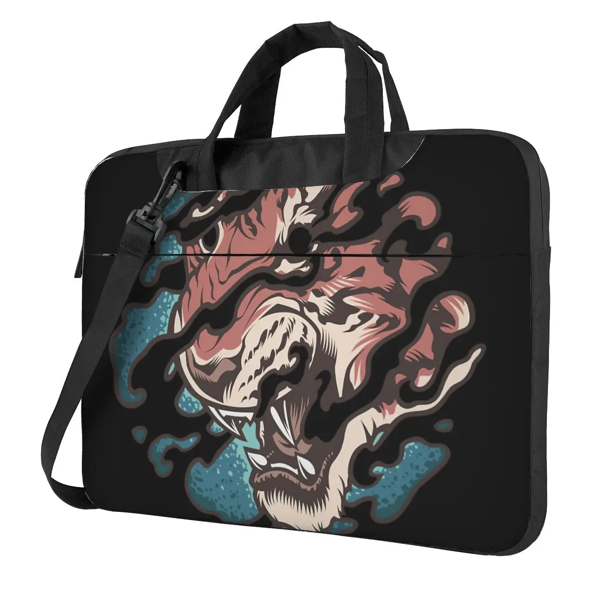 Tiger Tattoo Laptop Bag Case Protective Vintage Computer Bag Bicycle Crossbody Laptop Pouch