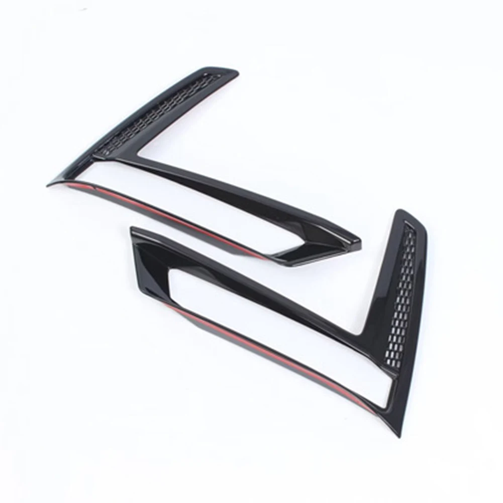 

2pcs Car Fog Lights Molding Cover Trims For Honda For CRV 2023+ Black Exterior Front Fog Light Lamp Decoration Accessories