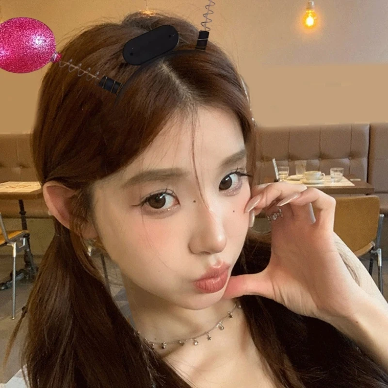 

Halloween Metallic Antennae Shape Headbands Durable Hair Hoop LED Headbands for Adult Teens Carnivals Party Drop Shipping