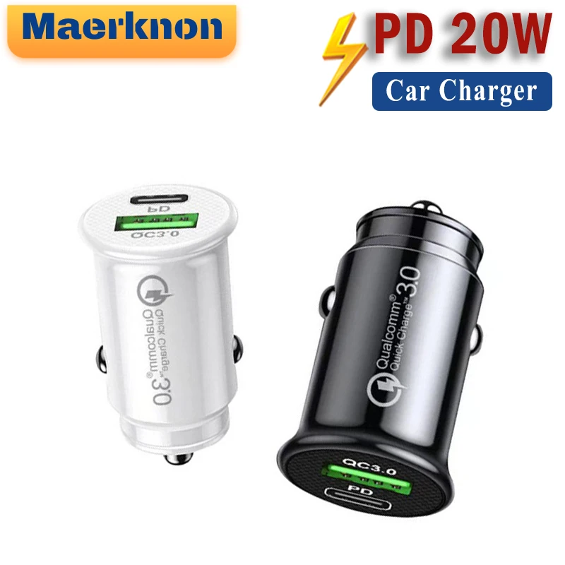 

PD 20W Car Charger USB Chargers Fast Charging 2 Ports Type C Charger Phone Charger For IPhone 13 14 Pro MAX Xiaomi 13 11 Samsung