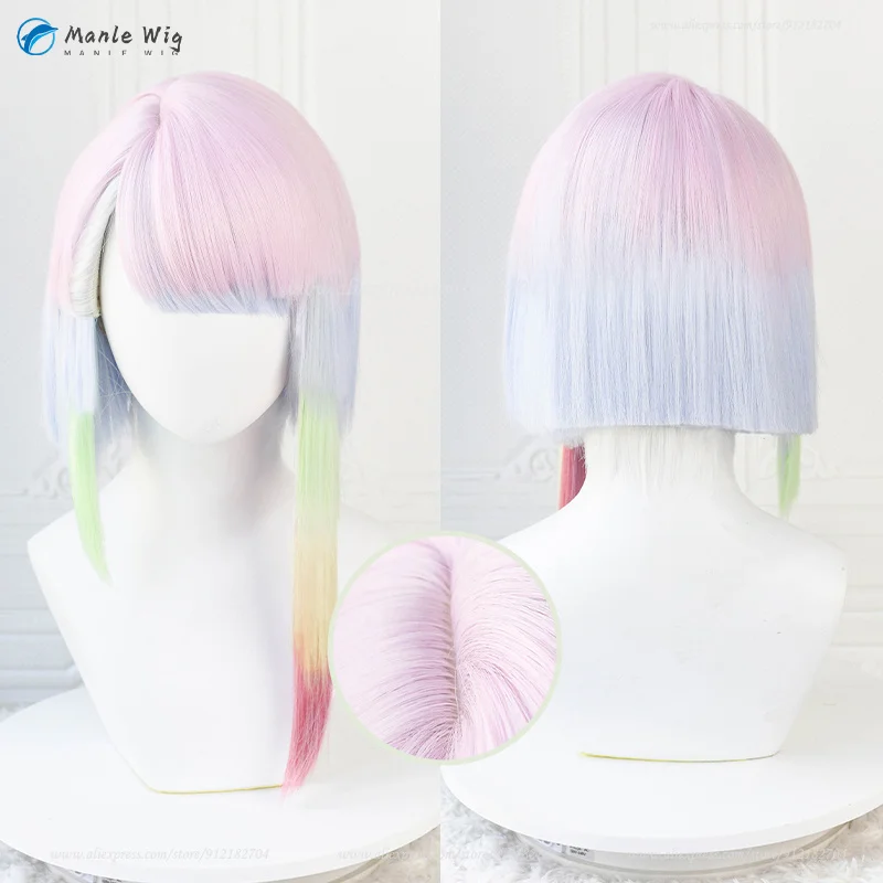 Парик для косплея аниме Люси короткие термостойкие синтетические волосы