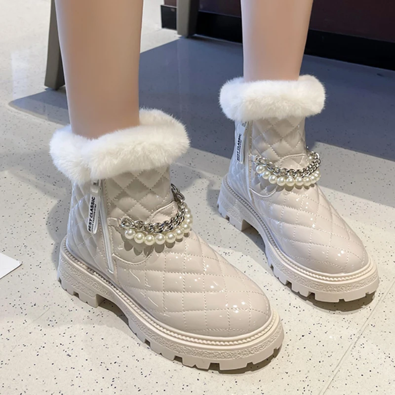 

New Trend Thick Soled Women Boots 2022 Fashionable Warm Snow Boots Women Casual Comfortable Personality Boots Women Shoes