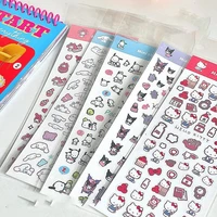 5pcs kawaii sanrios stickers kitty kuromi my melody cinnamoroll full set of anime waterproof decorative stickers gifts for girls