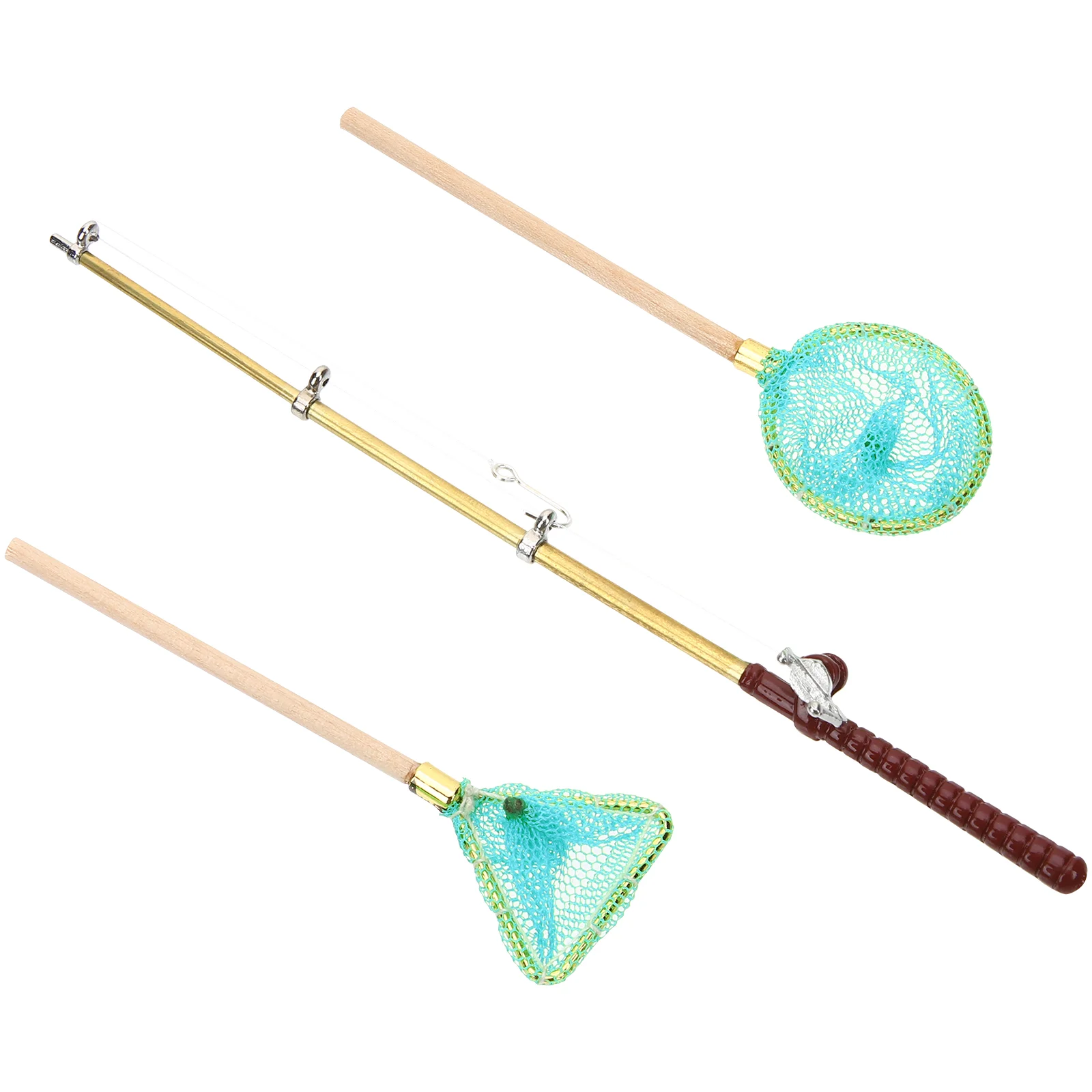 

Pole Tool Decor Rod Minihouse Mini Miniature Accessories Kids Toy Model Tools Decorative Games Micro Miniatures Landscape Pond