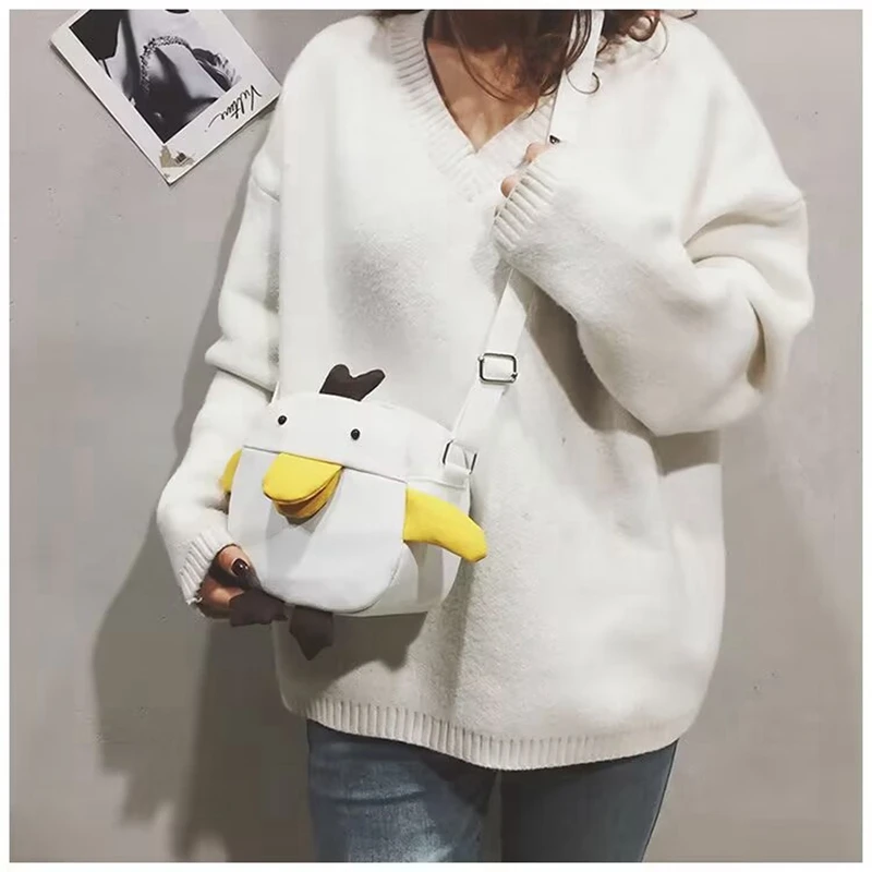 Mobile Phone Bags canvas crossbody bag For Women Cute Girl Small Duck Bag Female Casual Fashion Messenger Bag