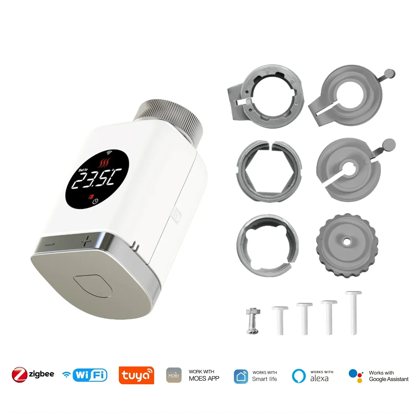 MOES Smart Wi-Fi/Zigbee термостатический клапан радиатора