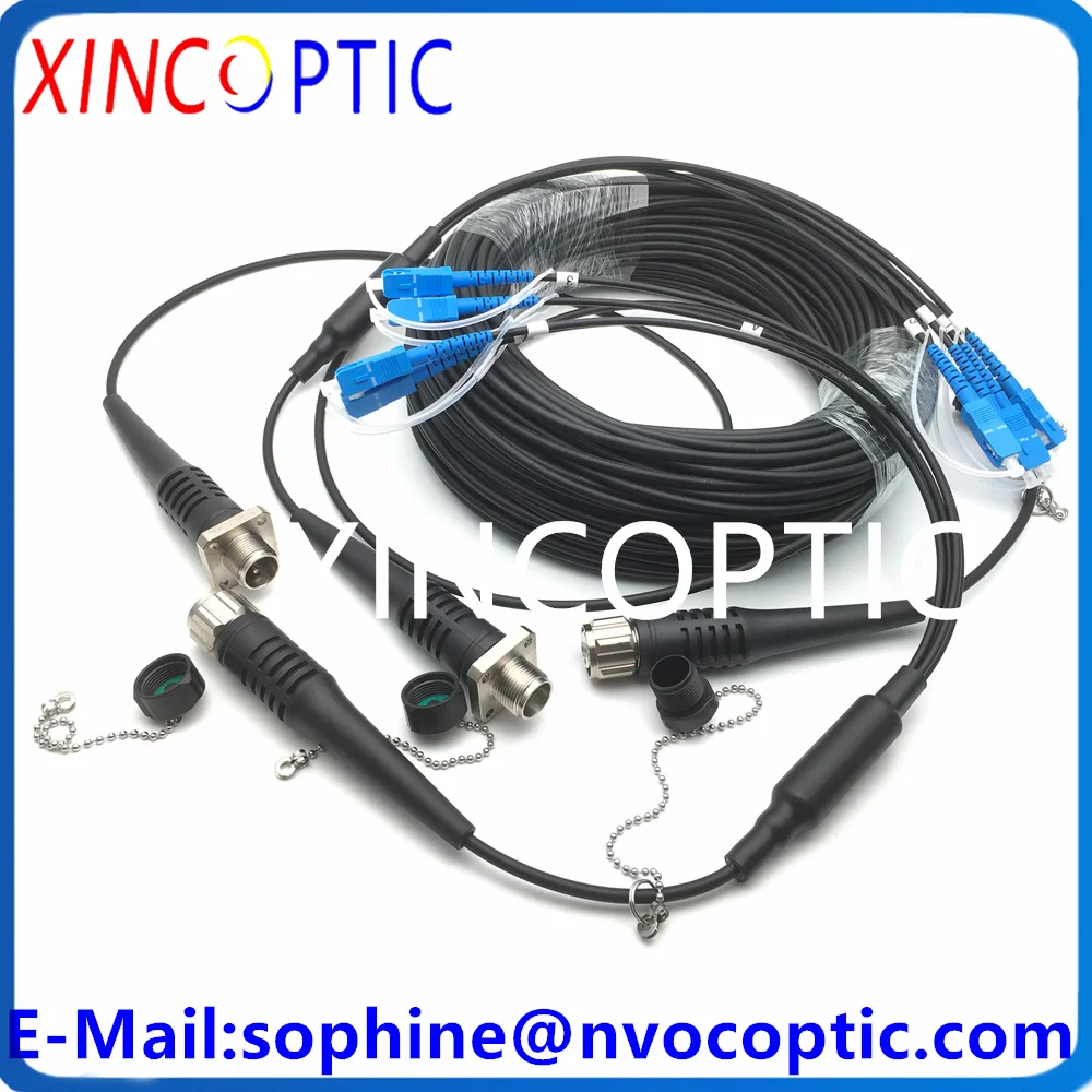 4C одномодовый ODC штекерный круглый штекер 5 0 мм ТПУ 200 м оптоволоконный кабель и 2