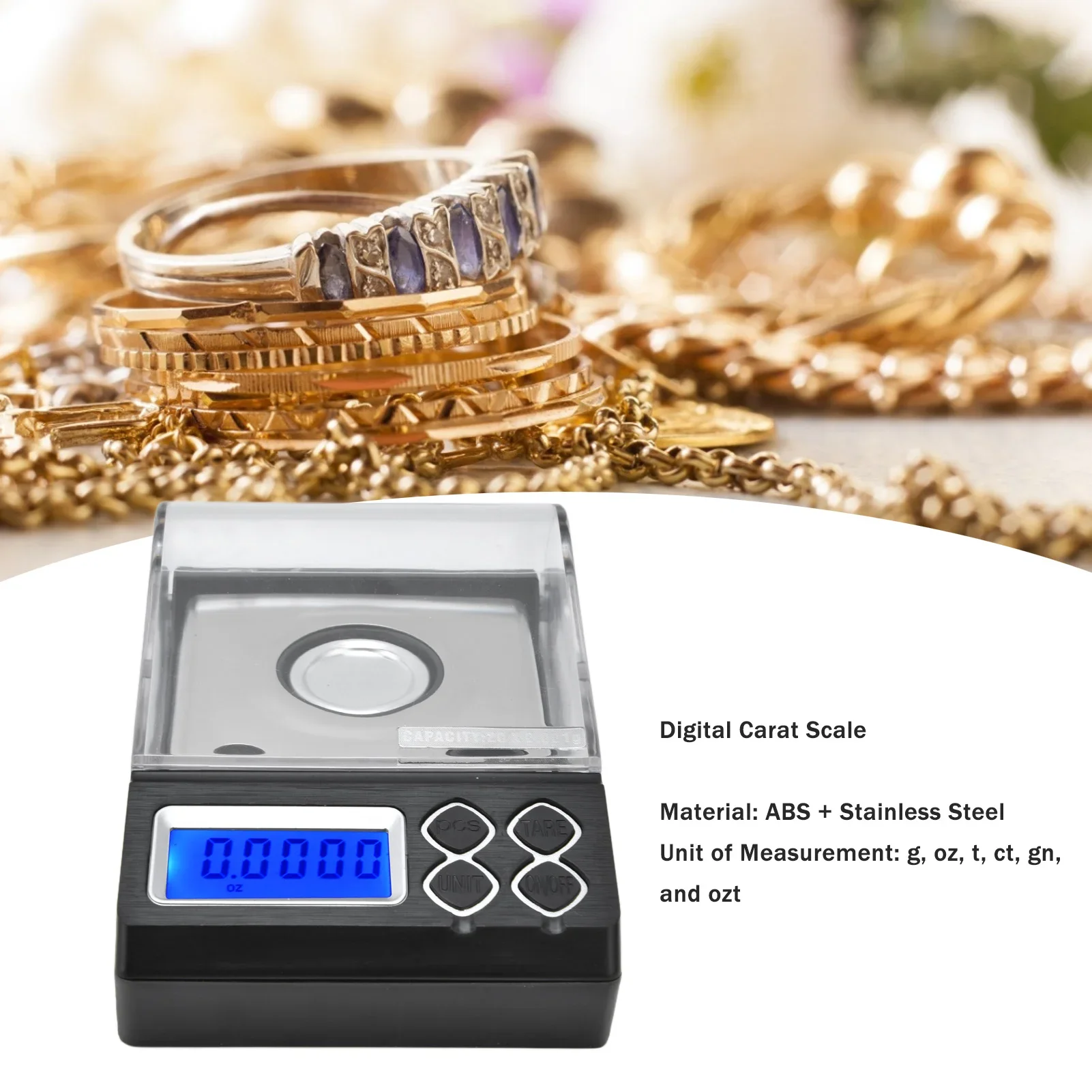 Портативные карманные Многофункциональные цифровые весы для драгоценных камней