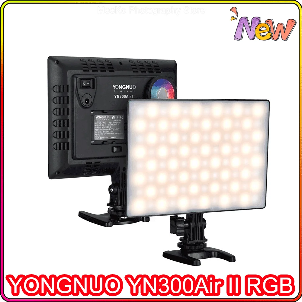 Yongnuo YN300Air II RGB Светодиодная панель для видеосъемки 3200K 5600K двухцветный DSLR