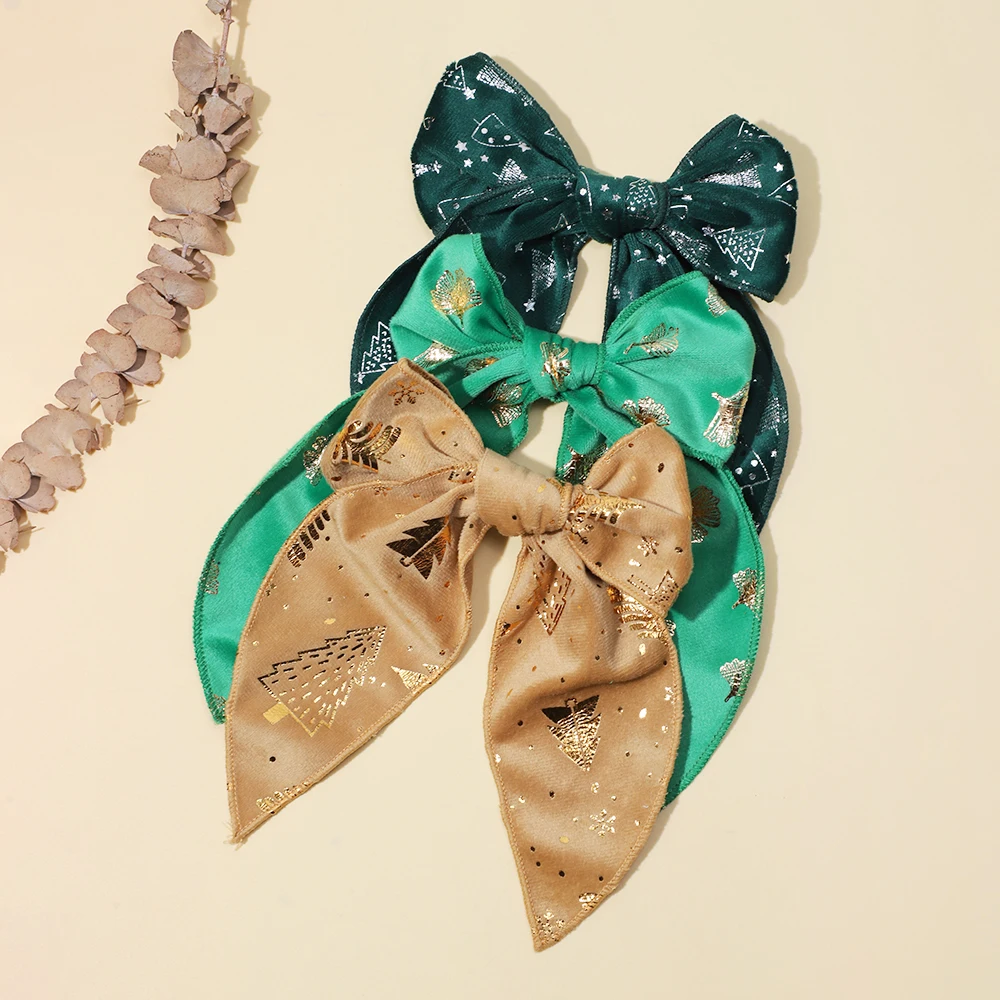 Бархатный галстук-бабочка с милым принтом