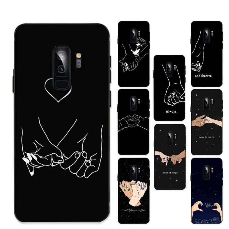 

Lover Hand Line Simple Phone Case for Samsung S20 lite S21 S10 S9 plus for Redmi Note8 9pro for Huawei Y6 cover