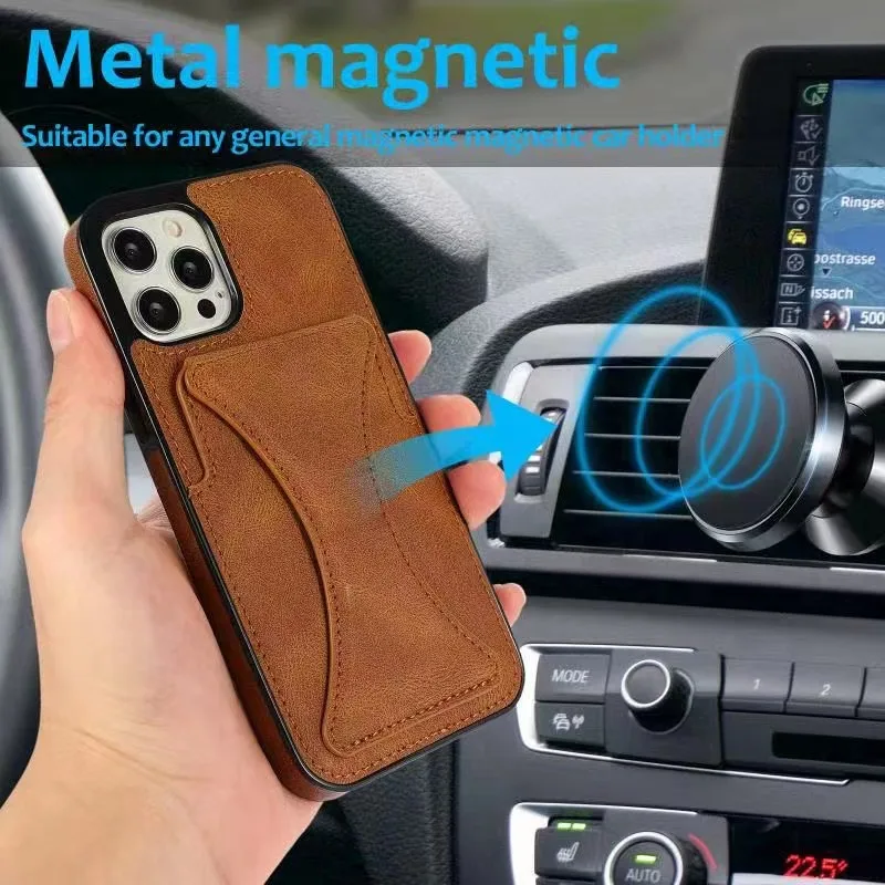 Najtaniej Etui Na IPhone 13 Etui Luksusowe Skórzane Etui Na Karty Fundas Capa Adsorpcja Na IPhone 13 Pro Mini Max Okładki Odwróć Pyłoszczelne