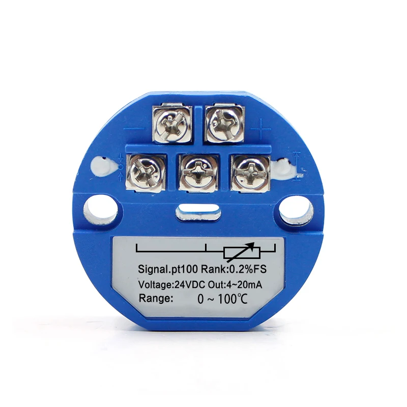 

PT100-4-20 мА 0-600 градусов Цельсия преобразователь термостойкости RTD вход 4-20 мА выход головной монтажный температурный передатчик