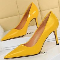 shoes patent leather woman pumps women heels stiletto 8 cm high heels female shoes party shoes fashion pumps footwear