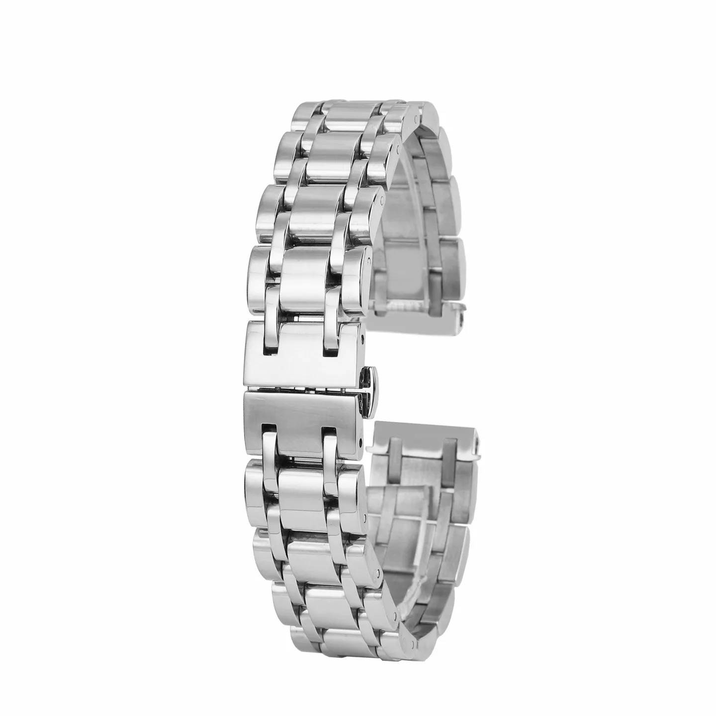 Фото Высококачественный металлический ремешок для часов 15 мм 17 мм для Longines DolceVita серии L5.255 L5.512.4, женский браслет из нержавеющей стали. №2