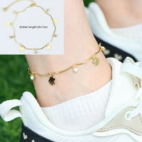 anklet snake chain for women girl summer beach chain adjustable ins fashion leg chain gold plated jewelry for wedding party gift