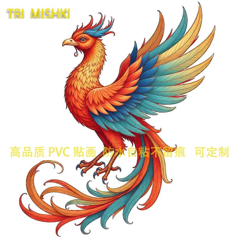 Threeratels красивые элегантные мультяшные наклейки с изображением Феникса для