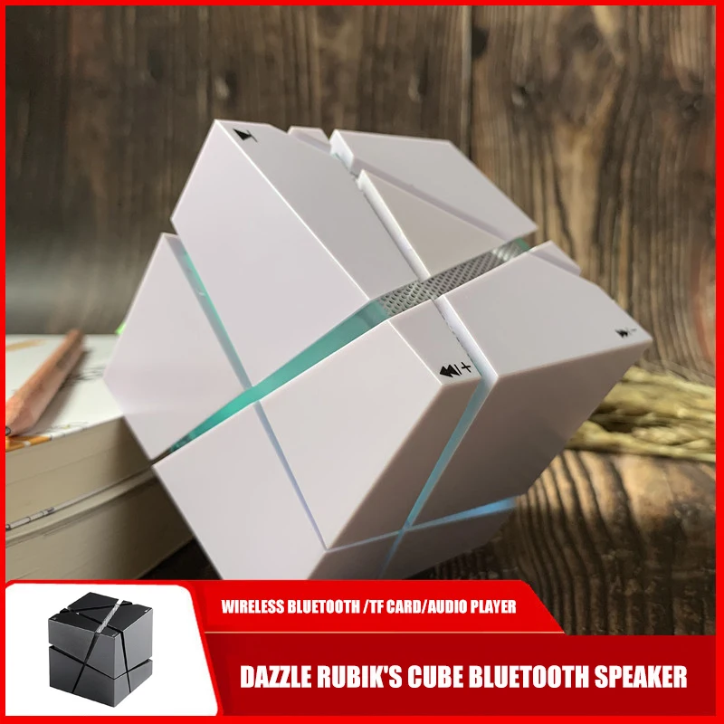 

Square Bluetooth Speaker Creative Bright Lights Mobile Phone Subwoofer Mini Wireless Card Small Stereo