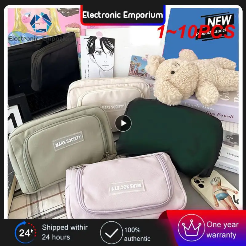 

1~10PCS Large Capacity Pencil Bag Aesthetic Pencil Pouch School Cases Zipper Big Stationery Bag Pen Case Students School