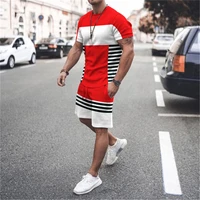 new men%e2%80%99s summer sets 3d tracksuit fashion clothes for man beach tshirt shorts casual streetwear man two pieces oversized tops