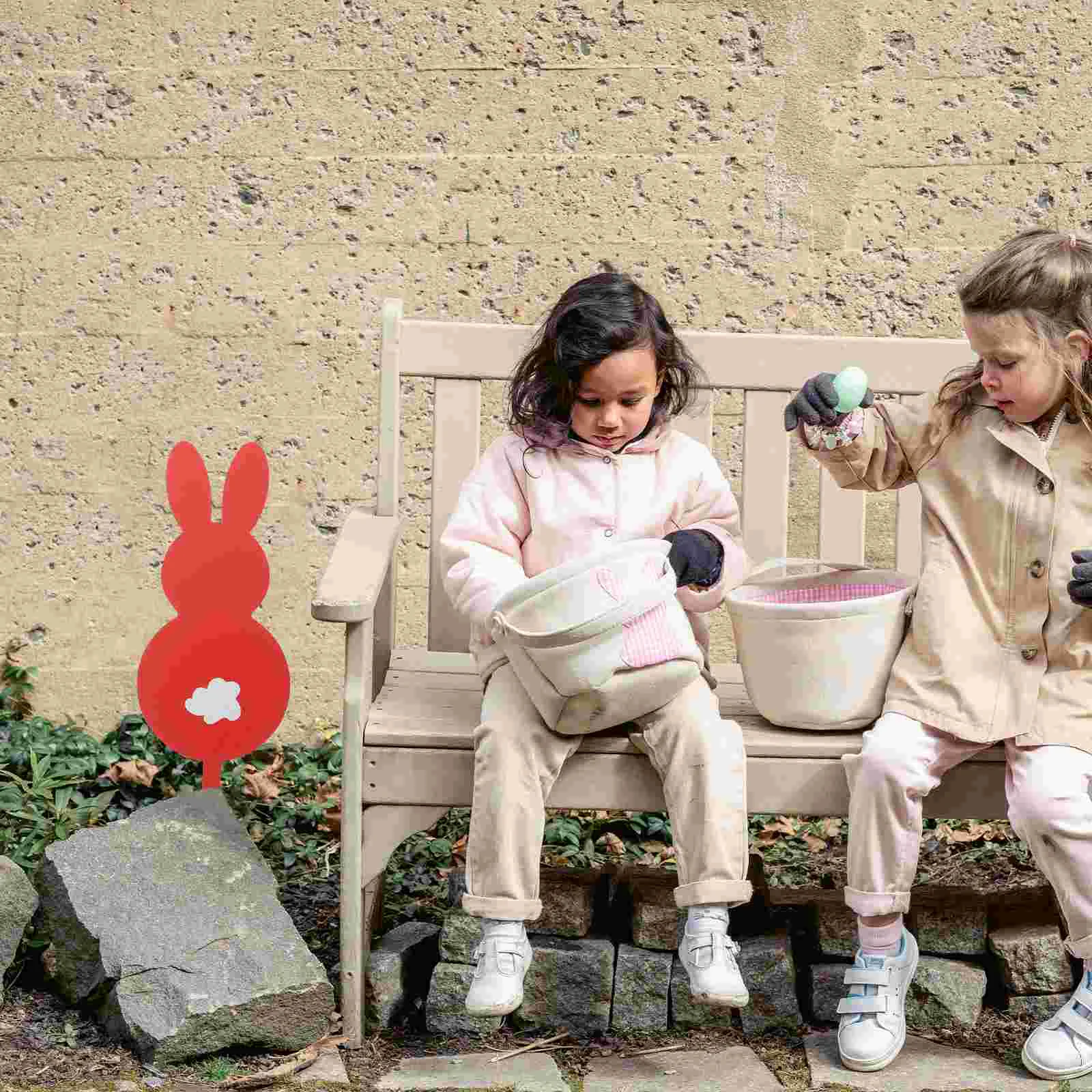 

Easter Yard Signs Bunny Garden Stakes Decorations Sign Rabbit Lawn Outdoor Egg Decoration Stake Party Ornaments Happy Inserts