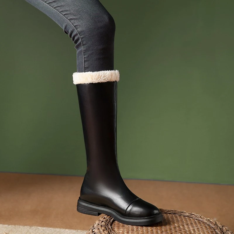 Winter Warm Snow Boots Thick Platform Female Shoes Fur Plush Ladies Long Boot Soft PU Comfort  Women Thigh High Boot New Fashion