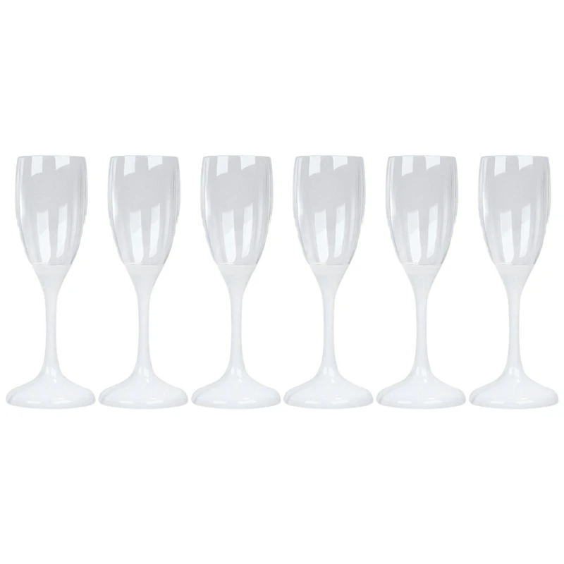 

6 Pack Glowing Champagne Cups Flashing Cocktail Cup Household Cocktail Cups Transparent Champagne Flutes for Restaurants